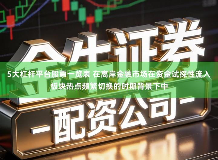 5大杠杆平台股票一览表 在离岸金融市场在资金试探性流入板块热点频繁切换的时期背景下中